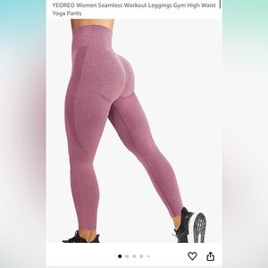 Yeoreo pink high waisted leggings